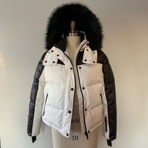 Color Blocked Puffer Coat